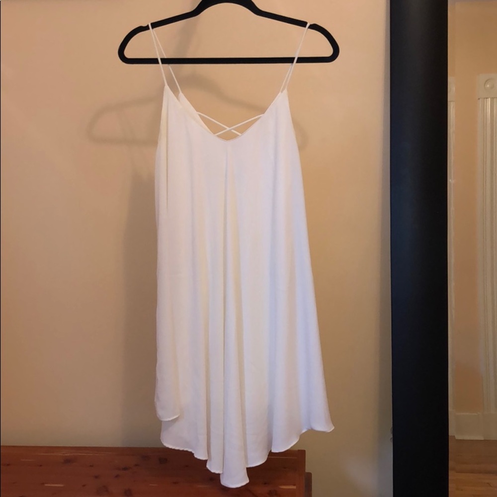 White mini dress